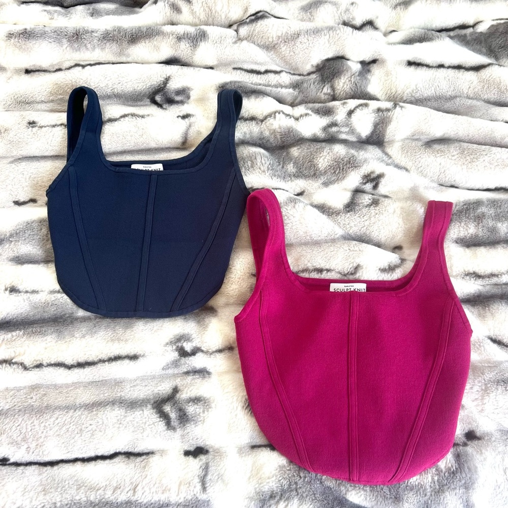 Aritzia sculpt knit bustier tanks new